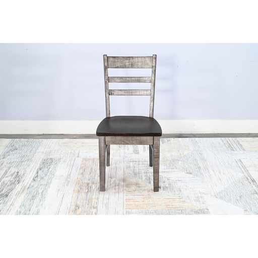 Sunny Designs Ladderback Chair, Wood Seat Tobacco Leaf and Alpine Grey - Bed & Sofa Hub