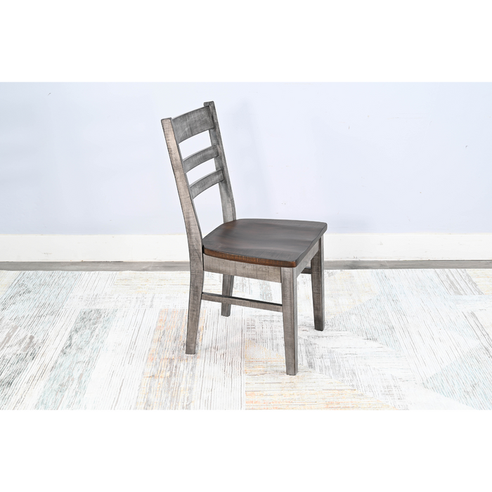 Sunny Designs Ladderback Chair, Wood Seat Tobacco Leaf and Alpine Grey - Bed & Sofa Hub