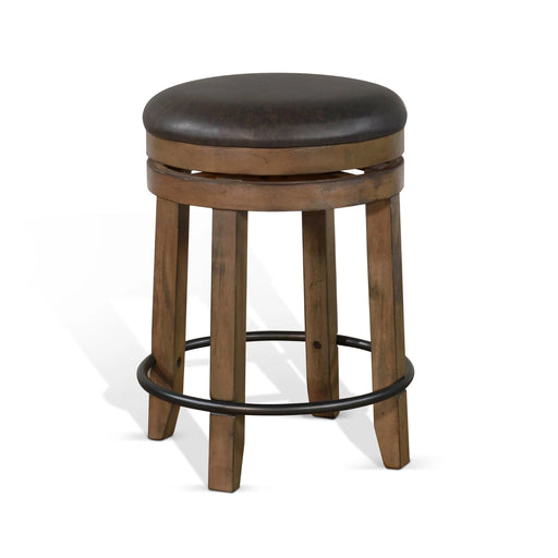Sunny Designs Counter Swivel Stool, Cushion Seat Buckskin - Bed & Sofa Hub