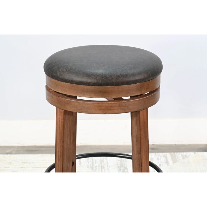 Sunny Designs Bar Swivel Stool with Cushion Seat Buckskin - Bed & Sofa Hub