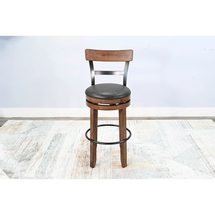 Sunny Designs Bar Swivel Barstool, Cushion Seat Buckskin - Bed & Sofa Hub