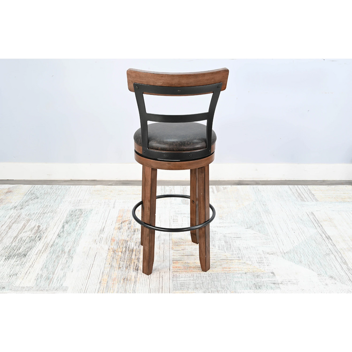 Sunny Designs Bar Swivel Barstool, Cushion Seat Buckskin - Bed & Sofa Hub