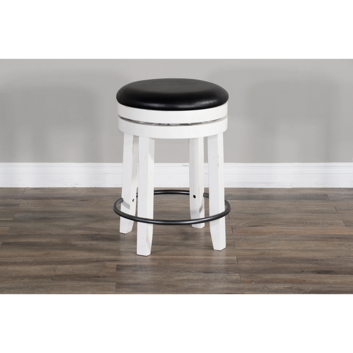 Sunny Designs Counter Swivel Stool, Cushion Seat European Cottage - Bed & Sofa Hub