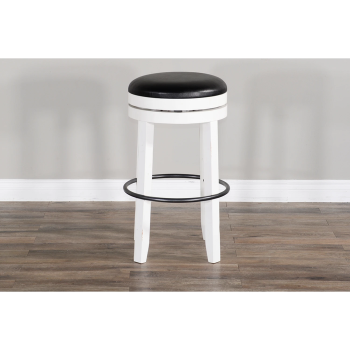 Sunny Designs Bar Swivel Stool, Cushion Seat European Cottage - Bed & Sofa Hub