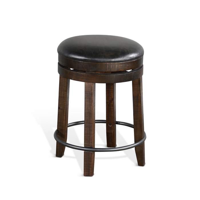 Sunny Designs Counter Swivel Stool, Cushion Seat Tobacco Leaf - Bed & Sofa Hub
