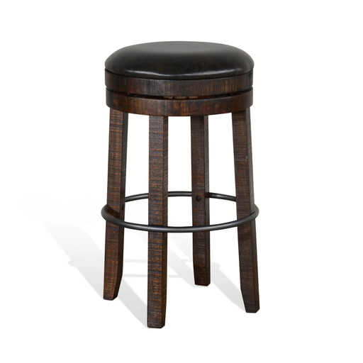 Sunny Designs Bar Swivel Stool, Cushion Seat Tobacco Leaf - Bed & Sofa Hub