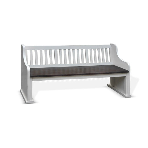 Sunny Designs Carriage House Bench with Back European Cottage - Bed & Sofa Hub