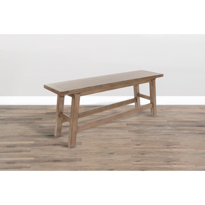 Sunny Designs Counter Height Wood Bench Buckskin - Bed & Sofa Hub