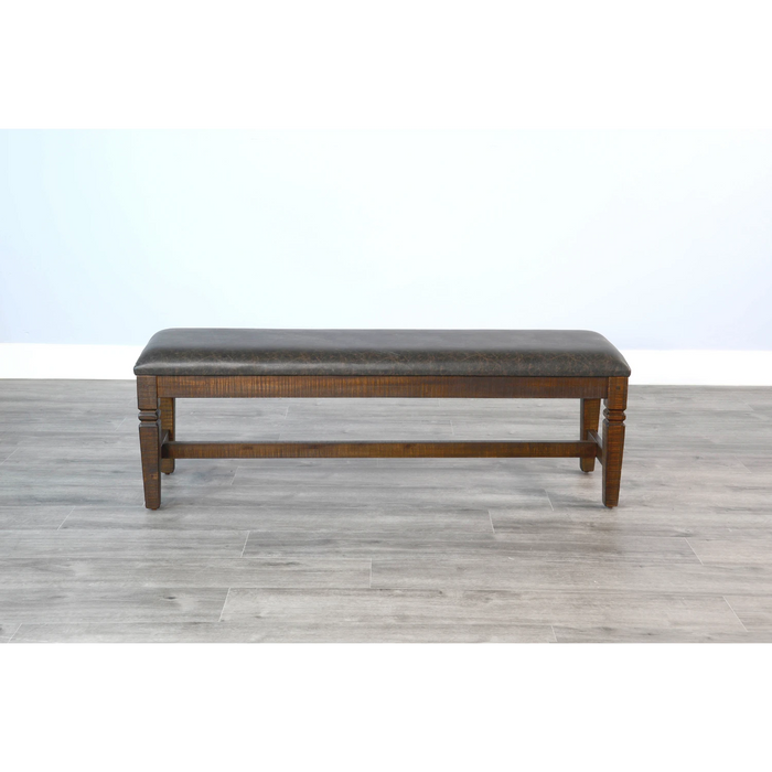 Sunny Designs Homestead Bench, Cushion Seat Tobacco Leaf - Bed & Sofa Hub