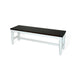 Sunny Designs White Bench with Wood Seat European Cottage - Bed & Sofa Hub