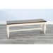 Sunny Designs Pasadena Bench with Mindi Veneer Seat Marble White/Buckskin - Bed & Sofa Hub