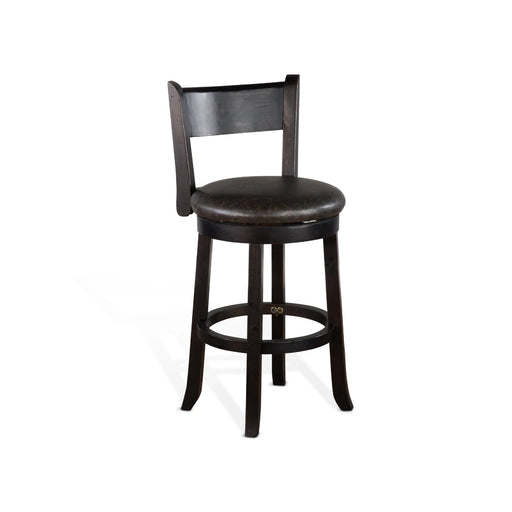 Sunny Designs Swivel Counter Stool with Cushion Black Walnut - Bed & Sofa Hub