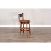 Sunny Designs Counter Swivel Barstool, Cushion Seat & Back Dark Chocolate - Bed & Sofa Hub