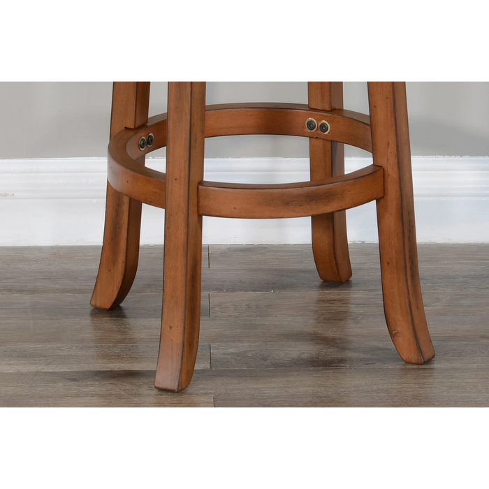 Sunny Designs Counter Swivel Stool, Cushion Seat Rustic oak - Bed & Sofa Hub