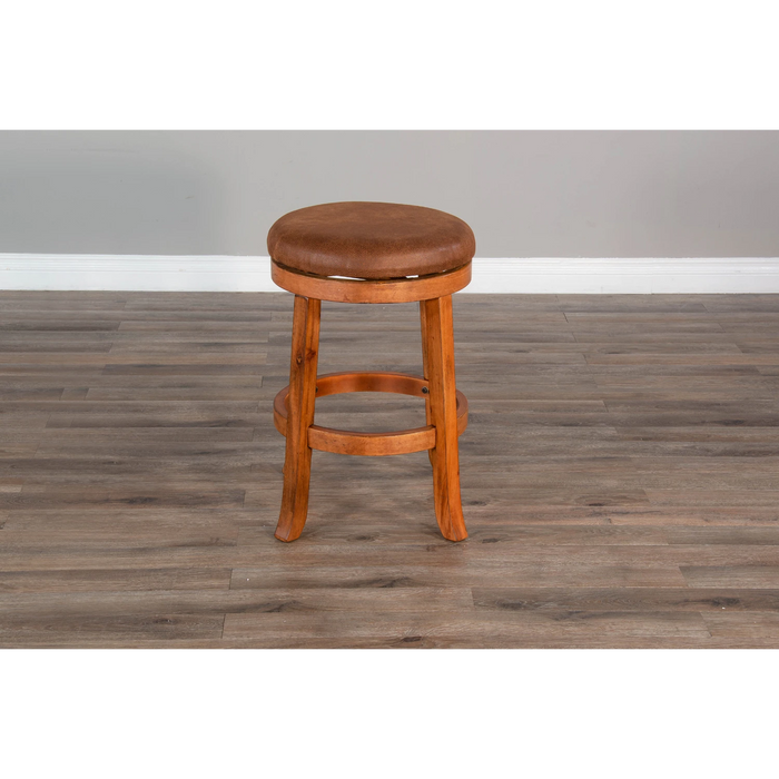 Sunny Designs Counter Swivel Stool, Cushion Seat Rustic oak - Bed & Sofa Hub