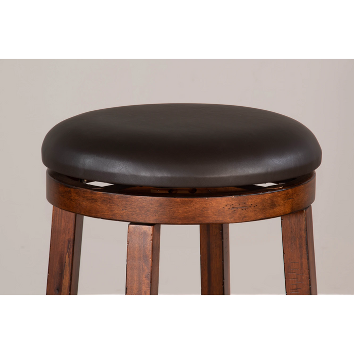 Sunny Designs Bar Swivel Stool, Cushion Seat Vintage Mocha - Bed & Sofa Hub