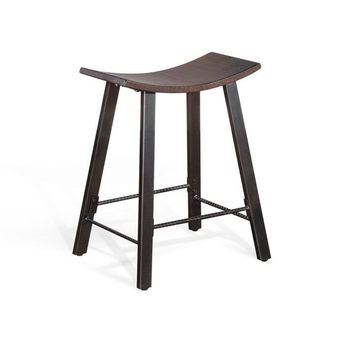 Sunny Designs Counter Metal Saddle Stool Tobacco Leaf - Bed & Sofa Hub