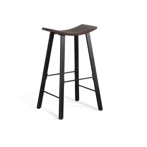 Sunny Designs Saddle Seat Metal Barstool Tobacco Leaf - Bed & Sofa Hub