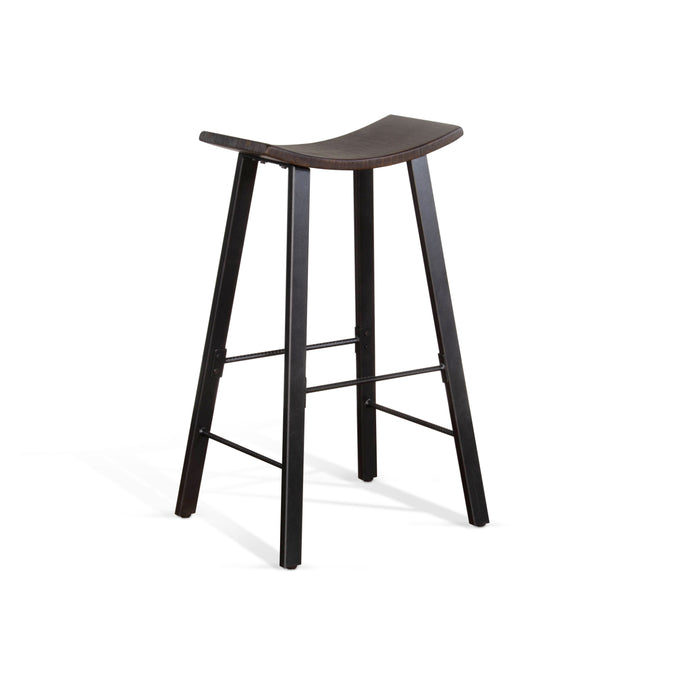 Sunny Designs Saddle Seat Metal Barstool Tobacco Leaf - Bed & Sofa Hub