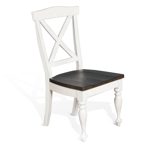 Sunny Designs Wood Carriage House X-Back Dining Chair European Cottage - Bed & Sofa Hub