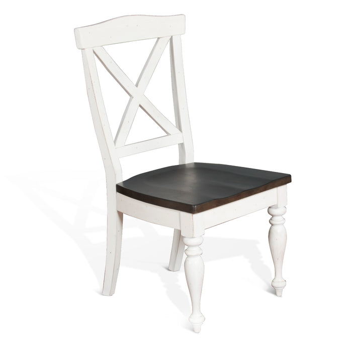 Sunny Designs Wood Carriage House X-Back Dining Chair European Cottage - Bed & Sofa Hub