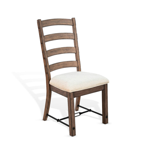Sunny Designs Yellowstone Ladderback Chair, Cushion Seat Buckskin - Bed & Sofa Hub