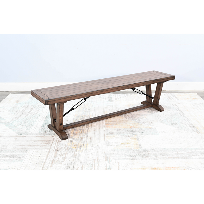 Sunny Designs Yellowstone Bench with Turnbuckles Buckskin - Bed & Sofa Hub