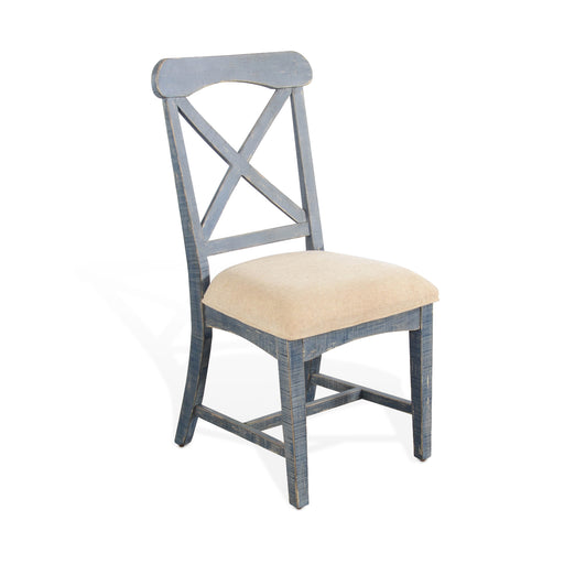Sunny Designs Farmhouse Crossback Chair Ocean Blue - Bed & Sofa Hub