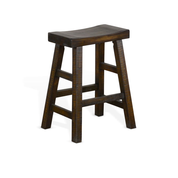 Sunny Designs Counter Saddle Seat Stool, Wood Seat Tobacco Leaf - Bed & Sofa Hub