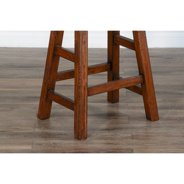Sunny Designs Counter Saddle Seat Stool, Wood Seat Vintage Mocha - Bed & Sofa Hub