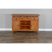 Sunny Designs Wood Buffet with Natural Slate Rustic Oak - Bed & Sofa Hub