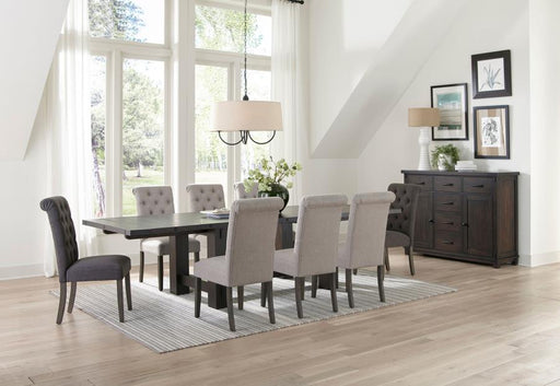 Coaster Calandra 9-piece Extension Leaf Dining Room Set Beige & Grey - Bed & Sofa Hub