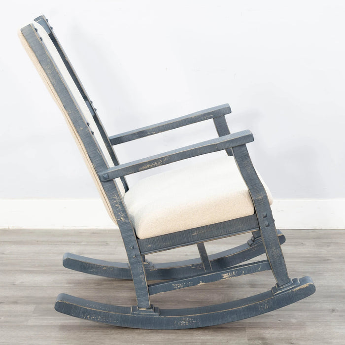 Sunny Designs Ocean Blue Rocker, Cushion Seat & Back Ocean Blue - Bed & Sofa Hub