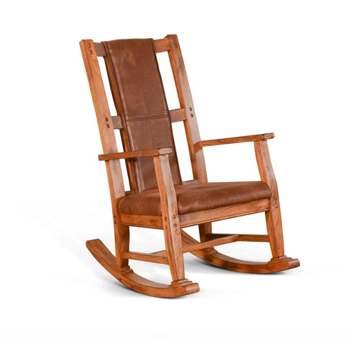 Sunny Designs Sedona Rocker, Cushion Seat & Back Rustic oak - Bed & Sofa Hub