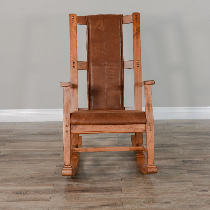 Sunny Designs Sedona Rocker, Cushion Seat & Back Rustic oak - Bed & Sofa Hub