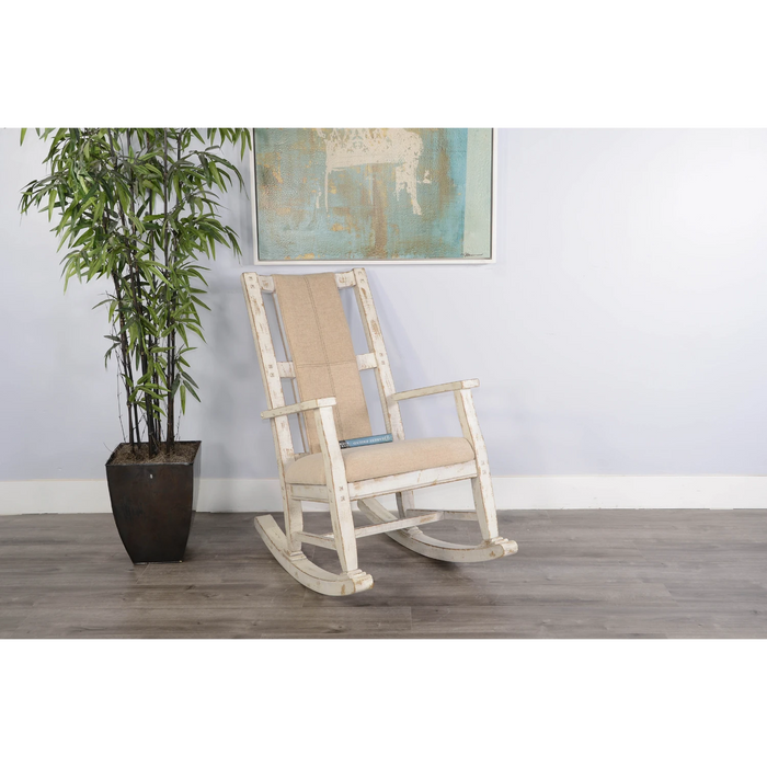 Sunny Designs White Sand Rocker, Cushion Seat & Back White Sand - Bed & Sofa Hub