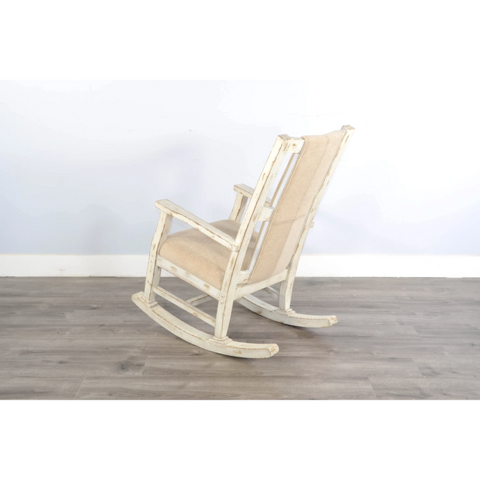 Sunny Designs White Sand Rocker, Cushion Seat & Back White Sand - Bed & Sofa Hub