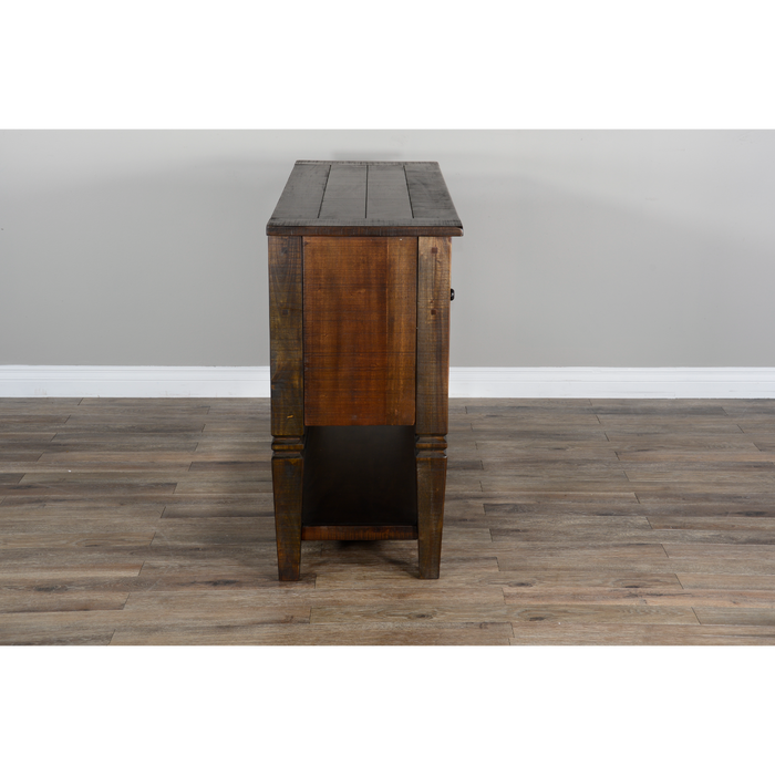Sunny Designs Homestead 54" Transitional Mahogany Wood Server in Tobacco Leaf - Bed & Sofa Hub