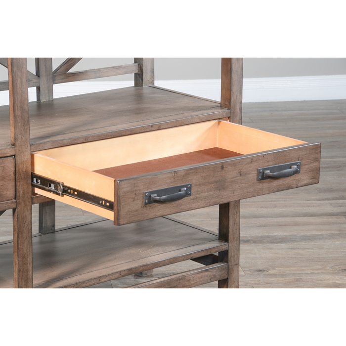 Sunny Designs Buckskin 60" Server with Metal Accents Buckskin - Bed & Sofa Hub