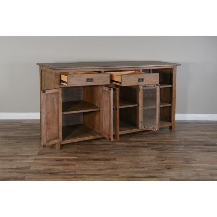 Sunny Designs 80" Transitional Wood Buffet Buckskin - Bed & Sofa Hub