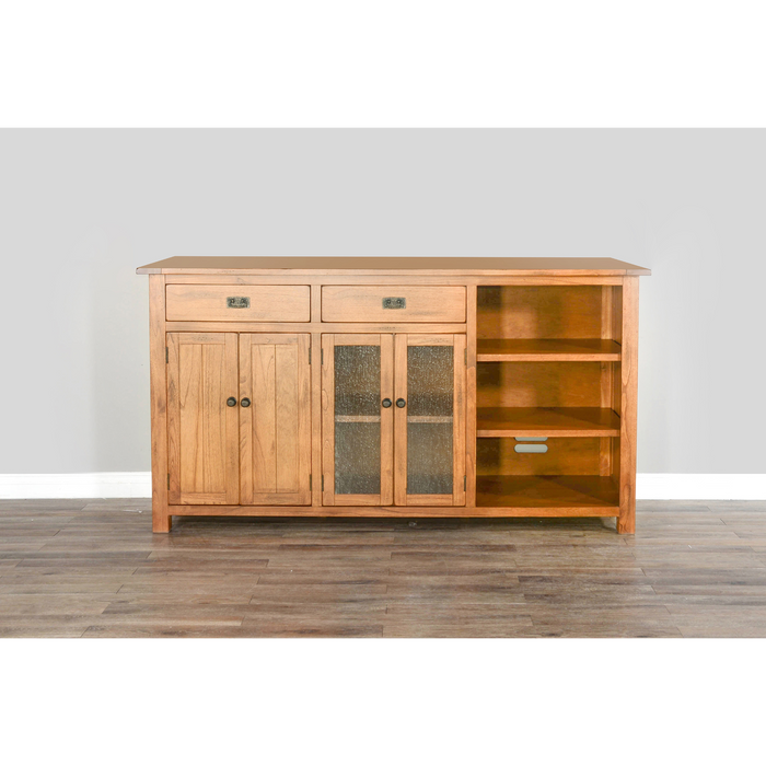 Sunny Designs 80" Transitional Wood Buffet Rustic Oak - Bed & Sofa Hub