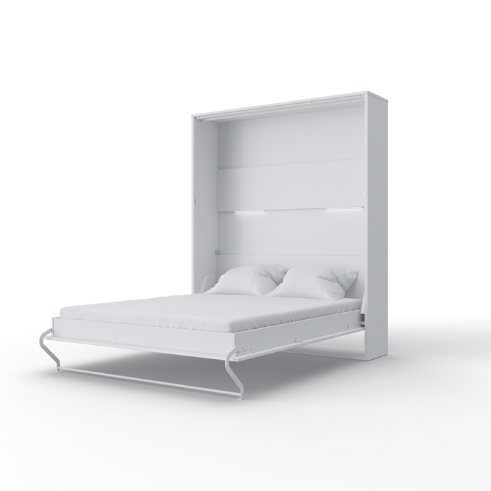 Maxima House Murphy bed Vertical European Queen with mattress and LED included INVENTO IN-14WLED - Bed & Sofa Hub