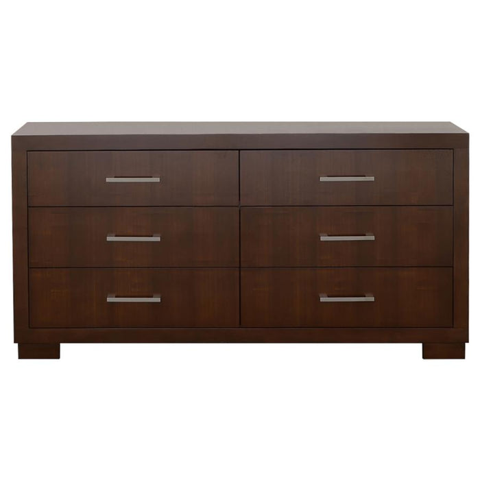 Coaster Jessica 4-piece LED Bedroom Set Cappuccino - Bed & Sofa Hub