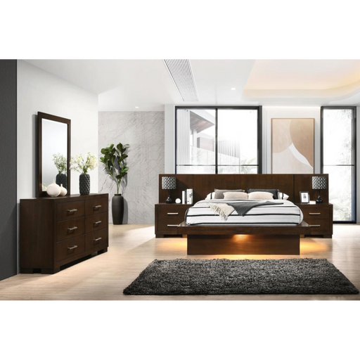 Coaster  Jessica 5-piece LED Bedroom Set Cappuccino - Bed & Sofa Hub
