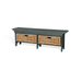 Sunny Designs 55"W Bench with Woven Baskets Little Boy Blue - Bed & Sofa Hub