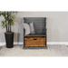 Sunny Designs Hall Seat Bench with Rattan Basket Little Boy Blue - Bed & Sofa Hub