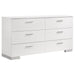 Coaster Felicity 4-piece Bedroom Set White High Gloss - Bed & Sofa Hub