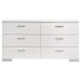 Coaster Felicity 4-piece Bedroom Set White High Gloss - Bed & Sofa Hub
