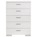 Coaster  Felicity 5-piece Bedroom Set White High Gloss - Bed & Sofa Hub