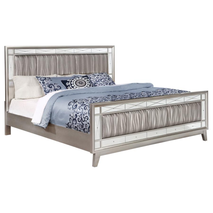 Coaster Leighton 4-piece Bedroom Set Metallic Mercury - Bed & Sofa Hub